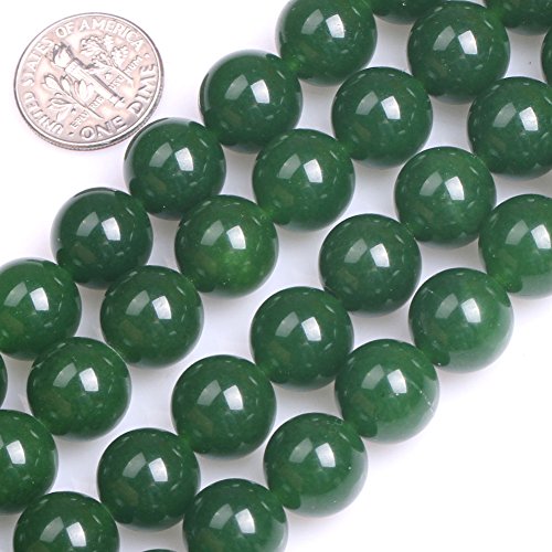 GEM-Inside Jade-Edelstein, lose Perlen, 12 mm, rund, Kristall-Energiestein, Kraft für Schmuckherstellung, Grün von ADSUBHSJFAKK