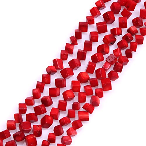 GEM-Inside Korallen-Edelstein, lose Perlen, 7 mm, rot, quadratisch, Kristall, Energiestein, Kraft für Schmuckherstellung, 38,1 cm GEM-Inside Korallen-Edelstein, lose Perlen, 7 mm, rot, quadratisch, Kristall, Energiestein, Kraft für Schmuckherstellung, 38,1 cm von ADSUBHSJFAKK