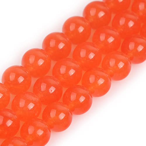 GEM-Inside Malaiischer Jadestein, rund, glatt, lose Perlen für Schmuckherstellung, 12 mm, Orange, 38,1 cm GEM-Inside Malaiischer Jadestein, rund, glatt, lose Perlen für Schmuckherstellung, 12 mm, Orange, 38,1 cm von ADSUBHSJFAKK