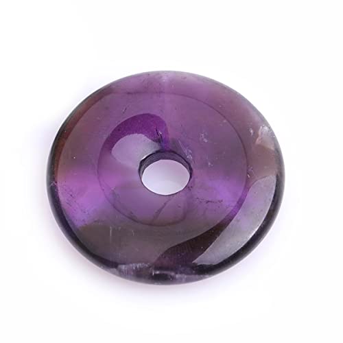 GEM-Inside Natürlicher Amethyst-Quarz-Ring, Donut-Stein, handgefertigt, runde Energiesteinperlen für Schmuckherstellung, Schmuckherstellung, Perlenzubehör für Frauen GEM-Inside Natürlicher Amethyst-Quarz-Ring, Donut-Stein, handgefertigt, runde Energiesteinperlen für Schmuckherstellung, Schmuckherstellung, Perlenzubehör für Frauen von ADSUBHSJFAKK