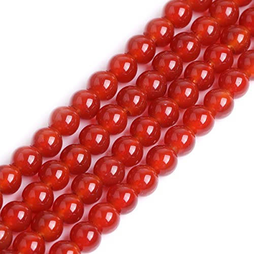 GEM-Inside Perlen aus rotem Achat, Naturstein, rund, Halbedelstein-Chakren, großes Loch, Perlen für Schmuckherstellung, DIY, Handarbeit, Bastelbedarf, 38,1 cm GEM-Inside Perlen aus rotem Achat, Naturstein, rund, Halbedelstein-Chakren, großes Loch, Perlen für Schmuckherstellung, DIY, Handarbeit, Bastelbedarf, 38,1 cm von ADSUBHSJFAKK