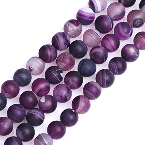 GEM-Inside Streifen Achat Edelstein lose Perlen natürlich 8 mm lila rund mattiert Kristall Energiestein Power Perlen für Schmuckherstellung 38,1 cm GEM-Inside Streifen Achat Edelstein lose Perlen natürlich 8 mm lila rund mattiert Kristall Energiestein Power Perlen für Schmuckherstellung 38,1 cm von ADSUBHSJFAKK