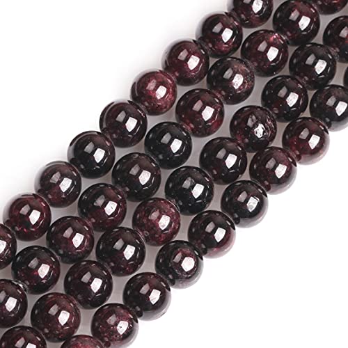 GEM-Inside echter natürlicher dunkelroter Granat-Edelstein, 8 mm, runde Steine, lose Perlen, Kristall, Energiestein, Kraft für Schmuckherstellung, 38,1 cm, 1,5 mm-2 mm großes Loch GEM-Inside echter natürlicher dunkelroter Granat-Edelstein, 8 mm, runde Steine, lose Perlen, Kristall, Energiestein, Kraft für Schmuckherstellung, 38,1 cm, 1,5 mm-2 mm großes Loch von ADSUBHSJFAKK