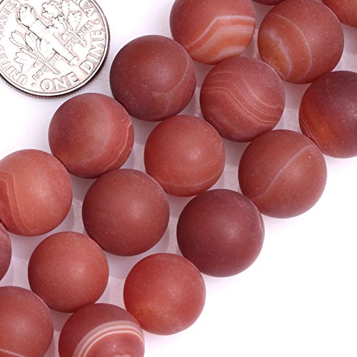 GEM-Inside gestreifte Achat-Edelsteine, lose Perlen, natürlich, 12 mm, rot, rund, mattiert, Energiestein, Power-Perlen für Schmuckherstellung, 38,1 cm GEM-Inside gestreifte Achat-Edelsteine, lose Perlen, natürlich, 12 mm, rot, rund, mattiert, Energiestein, Power-Perlen für Schmuckherstellung, 38,1 cm von ADSUBHSJFAKK