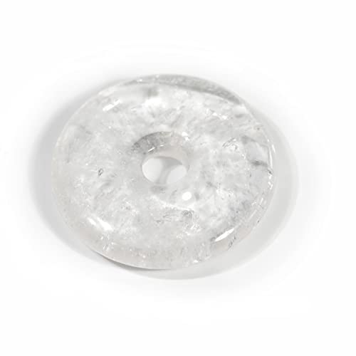 GEM-Inside natürliche 30 mm Wolkenquarz-Ringe, Donut-Stein, handgefertigt, runde Energiesteinperlen für Schmuckherstellung, Schmuckherstellung, Perlenzubehör für Frauen GEM-Inside natürliche 30 mm Wolkenquarz-Ringe, Donut-Stein, handgefertigt, runde Energiesteinperlen für Schmuckherstellung, Schmuckherstellung, Perlenzubehör für Frauen von ADSUBHSJFAKK