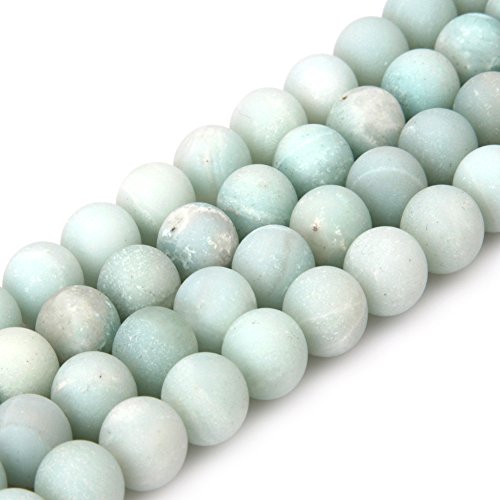 GEM-insid Natürlicher 10 mm frostmatter Amazonit-Edelstein, lose Perlen, Energie, runde Steinperlen für Schmuckherstellung, Schmuckherstellung, Perlenzubehör für Frauen GEM-insid Natürlicher 10 mm frostmatter Amazonit-Edelstein, lose Perlen, Energie, runde Steinperlen für Schmuckherstellung, Schmuckherstellung, Perlenzubehör für Frauen von ADSUBHSJFAKK