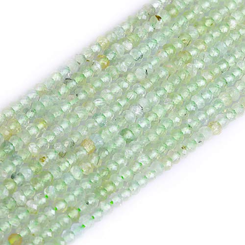Gem-Inside natürlicher grüner Prehnit-Edelstein, lose Abstandshalter, facettierte Rondelle, Energiestein, Kraft für Schmuckherstellung, 38,1 cm Gem-Inside natürlicher grüner Prehnit-Edelstein, lose Abstandshalter, facettierte Rondelle, Energiestein, Kraft für Schmuckherstellung, 38,1 cm von ADSUBHSJFAKK