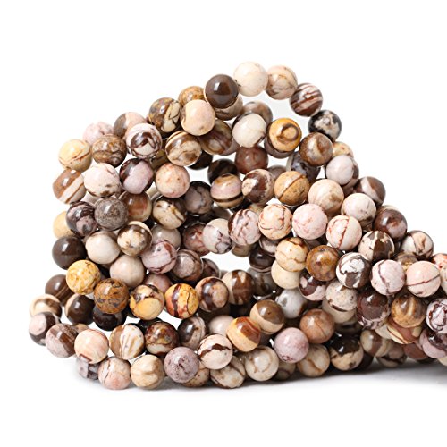 Natürliche australische Zebra-Edelsteine, rund, lose Perlen, Kristall-Energiestein für DIY-Schmuckherstellung, 1 Strang, 38,1 cm, 45 Stück Natürliche australische Zebra-Edelsteine, rund, lose Perlen, Kristall-Energiestein für DIY-Schmuckherstellung, 1 Strang, 38,1 cm, 45 Stück von ADSUBHSJFAKK
