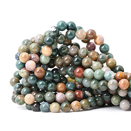 Natürliche indische Achat-Edelsteine, rund, lose Perlen für Schmuckherstellung, DIY, 1 Strang, 38,1 cm, 45 Stück Natürliche indische Achat-Edelsteine, rund, lose Perlen für Schmuckherstellung, DIY, 1 Strang, 38,1 cm, 45 Stück von ADSUBHSJFAKK
