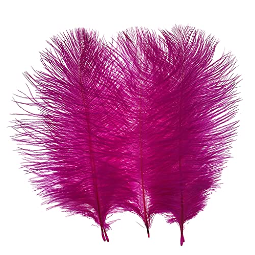 Straußenfedern, 20,3–25,4 cm, für Hochzeit, Party, Tafelaufsätze, Heimdekoration, Fuchsia, 50 Stück von ADSUBHSJFAKK