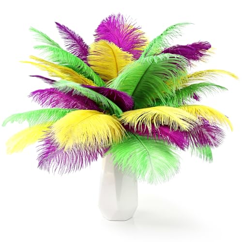 Straußenfedern, natürlich, 40 cm - 45 cm, für Hochzeit, Party, Tafelaufsatz, Ostern, Gatsby und Heimdekoration, Straußenfedern, 12 Stück Straußenfedern, natürlich, 40 cm - 45 cm, für Hochzeit, Party, Tafelaufsatz, Ostern, Gatsby und Heimdekoration, Straußenfedern, 12 Stück von ADSUBHSJFAKK