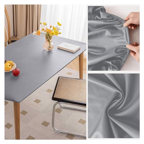 Kunstleder Tischdecke mit Elastischem Rand Rutschfest Leder Esstisch Tischmatte Wasserdichte Abwischbar Wetterfest Esstischunterlage Tischschutzmatte für Garten, Terrassen Tischauflage(90x140cm,Gray) Kunstleder Tischdecke mit Elastischem Rand Rutschfest Leder Esstisch Tischmatte Wasserdichte Abwischbar Wetterfest Esstischunterlage Tischschutzmatte für Garten, Terrassen Tischauflage(90x140cm,Gray) von ADTEMP