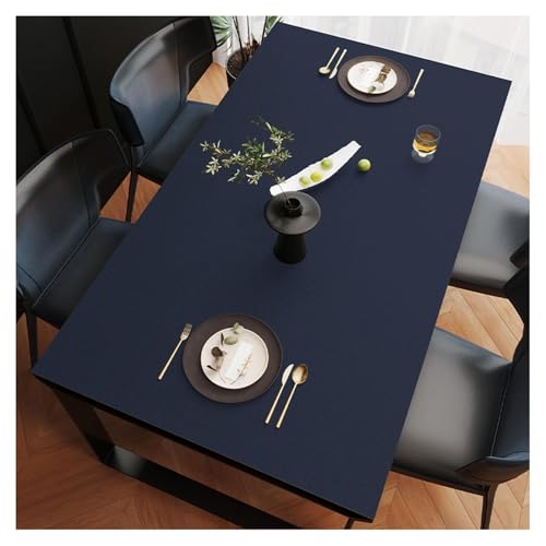 Schutzmatte aus Kunstleder, schmutzabweisend, aus Leder, wasserdicht, rutschfest, große Größe, Esstisch, Tischdecke für Couchtisch, leicht zu reinigen (90 x 180 cm, dunkel) von ADTEMP