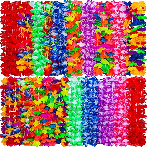 ADXCO 150 Stück hawaiianische Leis verschiedene Stile Leis Halskette hawaiianische Luau tropische Blumengirlande, hawaiianische Girlande Party Dekorationen ADXCO 150 Stück hawaiianische Leis verschiedene Stile Leis Halskette hawaiianische Luau tropische Blumengirlande, hawaiianische Girlande Party Dekorationen von ADXCO