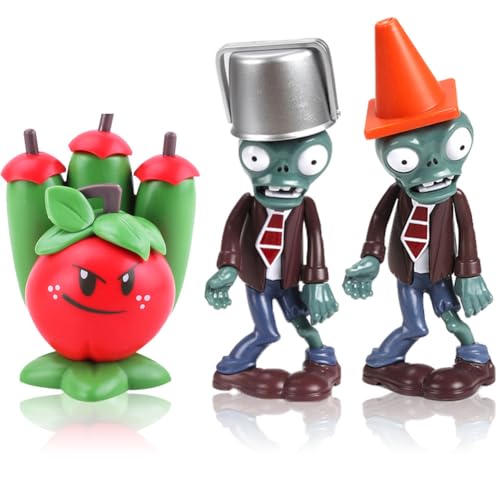 ADYEKSD Zoombies Figuren, 6 Stück Zoombies Pflanzen Figuren Set, Figuren Pflanzen Anime Actionfiguren, Cartoons Kuchen Topper, Dekoration bei Feiern und Festlichkeiten von ADYEKSD