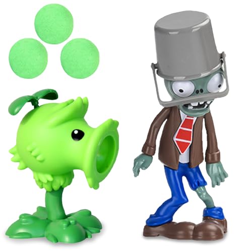 Zombies Figuren Pflanzen Anime Actionfiguren,Erbsenschießer Figur Zombie Action Figures Cake Toppers Auto-Ornament Kuchen Topper Dekoration Figuren für Kinder von ADYEKSD