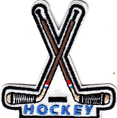 Hockeyschläger – bestickter Aufnäher zum Aufbügeln für Eishockey von AE