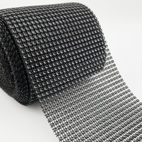 AEAOA 12,1 cm x 9,1 m Diamant-Strassband, Hochzeitsdekorationen, Partyzubehör (schwarz) von AEAOA