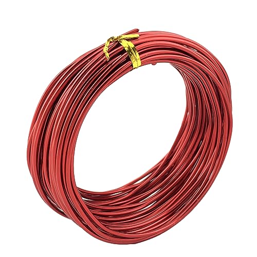 AEAOA Aluminiumdraht, biegbar, Metalldraht, für Schmuck, Basteln, Perlen, Blumenherstellung, Schmuckherstellung, Puppenherstellung, 12 Gauge, Rot AEAOA Aluminiumdraht, biegbar, Metalldraht, für Schmuck, Basteln, Perlen, Blumenherstellung, Schmuckherstellung, Puppenherstellung, 12 Gauge, Rot von AEAOA