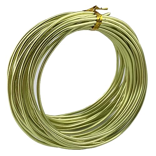 AEAOA Aluminiumdraht, biegbar, Metalldraht, für Schmuck, Basteln, Perlen, Blumenherstellung, Schmuckherstellung, Puppenherstellung (18 Gauge, fluoreszierendes Grün) von AEAOA