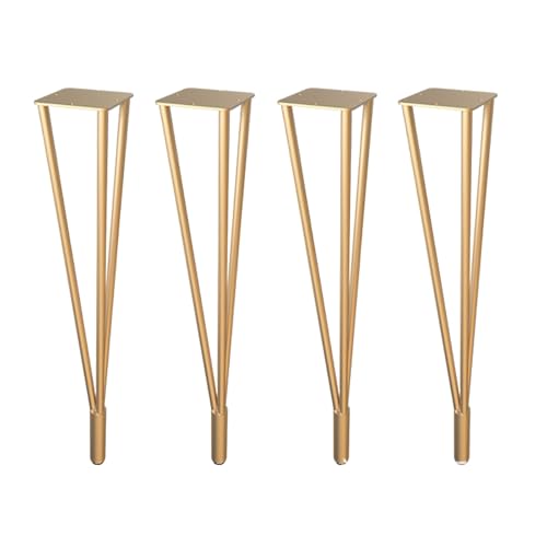 AEGCAOJH Möbelbeine aus Eisen, 4er-Set, 60 cm hoch, Tischbeine für Couchtisch, Esstisch, Bank, Stuhl, Gold-Finish, mit Bodenschonern AEGCAOJH Möbelbeine aus Eisen, 4er-Set, 60 cm hoch, Tischbeine für Couchtisch, Esstisch, Bank, Stuhl, Gold-Finish, mit Bodenschonern von AEGCAOJH