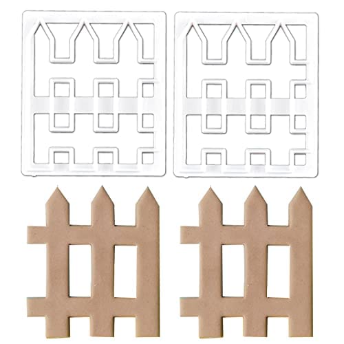 Fondant-Formen, Holzschneider, Gartenzaun-Form, Fondant-Ausstecher, Holzzaun, kreative Fondant-Kuchenzaun-Form für Fondant, Gummipaste, Polymerton, DIY-Kuchenbordüre, Dekoration, 2 Stück Fondant-Formen, Holzschneider, Gartenzaun-Form, Fondant-Ausstecher, Holzzaun, kreative Fondant-Kuchenzaun-Form für Fondant, Gummipaste, Polymerton, DIY-Kuchenbordüre, Dekoration, 2 Stück von AEGYPIUS