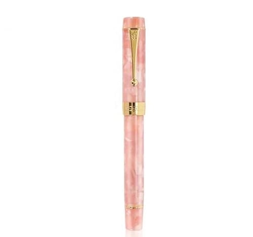 AEHON Füllfederhalter aus Kunstharz, feine Feder, 18 kg, goldener Clip, Büro, Geschenk, Schreibwaren, Schulbedarf (Sakura-Rosa) von AEHON