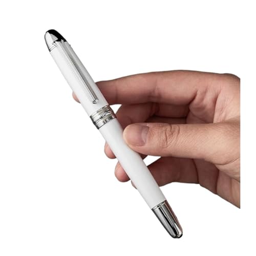 AEHON Füllfederhalter aus Vollmetall für Schreibwaren, Kalligraphie, Schreibwaren, Schreibwaren, Schreibwaren, Büro, Zeichnen, Unterschrift, Geschenk, Weiß, 0,6 mm Feder AEHON Füllfederhalter aus Vollmetall für Schreibwaren, Kalligraphie, Schreibwaren, Schreibwaren, Schreibwaren, Büro, Zeichnen, Unterschrift, Geschenk, Weiß, 0,6 mm Feder von AEHON