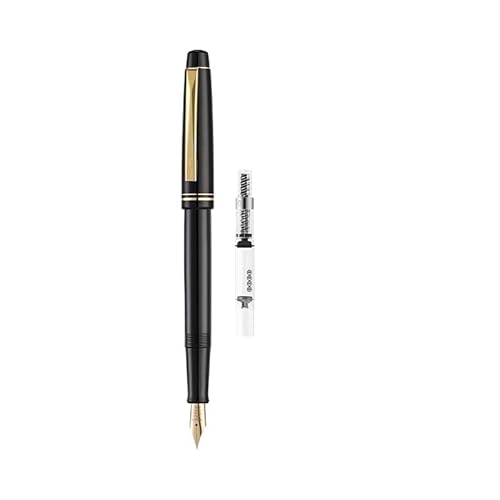 AEHON Retro-Füllfederhalter, Kalligraphie-Praxis, Schreibwaren mit nachfüllbarer Tinte, Studentenbüro, Signaturstift (Schwarz, M 0,5–0,6 mm) von AEHON