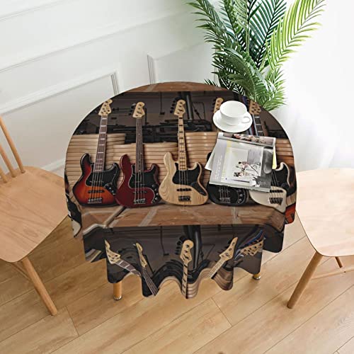 AEKGOHP Runde dekorative Tischdecke, 152,4 cm, Gitarre, Bass, Musikinstrumente, Drucke, wasserdicht, waschbar und wiederverwendbar, für Essen, Kaffee, Picknick, Hochzeit, Party AEKGOHP Runde dekorative Tischdecke, 152,4 cm, Gitarre, Bass, Musikinstrumente, Drucke, wasserdicht, waschbar und wiederverwendbar, für Essen, Kaffee, Picknick, Hochzeit, Party von AEKGOHP