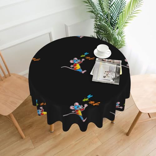 AEKGOHP Runde dekorative Tischdecke, 152,4 cm, Graffitied Rattendrucke, wasserdicht, waschbar und wiederverwendbar, für Essen, Kaffee, Picknick, Hochzeit, Party AEKGOHP Runde dekorative Tischdecke, 152,4 cm, Graffitied Rattendrucke, wasserdicht, waschbar und wiederverwendbar, für Essen, Kaffee, Picknick, Hochzeit, Party von AEKGOHP