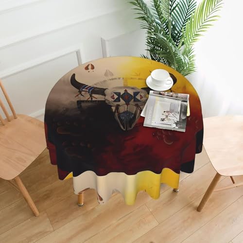 AEKGOHP Runde dekorative Tischdecke, 152,4 cm, Indianer-Drucke, wasserdicht, waschbar und wiederverwendbar, für Essen, Kaffee, Picknick, Hochzeit, Party AEKGOHP Runde dekorative Tischdecke, 152,4 cm, Indianer-Drucke, wasserdicht, waschbar und wiederverwendbar, für Essen, Kaffee, Picknick, Hochzeit, Party von AEKGOHP