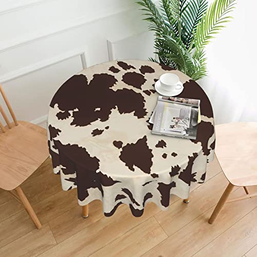 AEKGOHP Runde dekorative Tischdecke, 152,4 cm, Kuhfell-Druck, wasserdicht, waschbar und wiederverwendbar, für Essen, Kaffee, Picknick, Hochzeit, Party AEKGOHP Runde dekorative Tischdecke, 152,4 cm, Kuhfell-Druck, wasserdicht, waschbar und wiederverwendbar, für Essen, Kaffee, Picknick, Hochzeit, Party von AEKGOHP