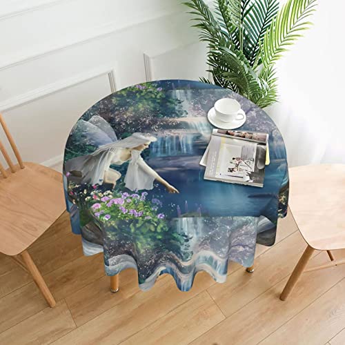 AEKGOHP Runde dekorative Tischdecke, 152,4 cm, Motiv: Feensee, wasserdicht, waschbar und wiederverwendbar, für Essen, Kaffee, Picknick, Hochzeit, Party AEKGOHP Runde dekorative Tischdecke, 152,4 cm, Motiv: Feensee, wasserdicht, waschbar und wiederverwendbar, für Essen, Kaffee, Picknick, Hochzeit, Party von AEKGOHP