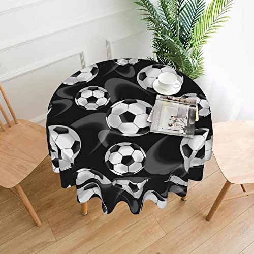 AEKGOHP Runde dekorative Tischdecke, 152,4 cm, Motiv: Fußballdruck, wasserdicht, waschbar und wiederverwendbar, für Essen, Kaffee, Picknick, Hochzeit, Party AEKGOHP Runde dekorative Tischdecke, 152,4 cm, Motiv: Fußballdruck, wasserdicht, waschbar und wiederverwendbar, für Essen, Kaffee, Picknick, Hochzeit, Party von AEKGOHP