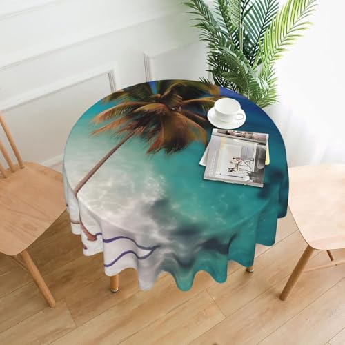 AEKGOHP Runde dekorative Tischdecke, 152,4 cm, Motiv: Karibikinseln, wasserdicht, waschbar und wiederverwendbar, für Essen, Kaffee, Picknick, Hochzeit, Party AEKGOHP Runde dekorative Tischdecke, 152,4 cm, Motiv: Karibikinseln, wasserdicht, waschbar und wiederverwendbar, für Essen, Kaffee, Picknick, Hochzeit, Party von AEKGOHP