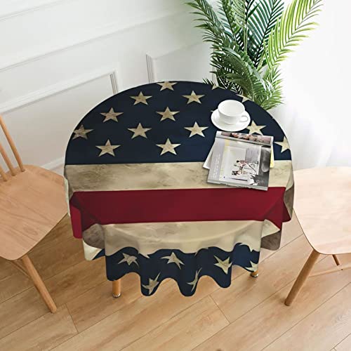 AEKGOHP Runde dekorative Tischdecke, 152,4 cm, Motiv: US-Flagge, wasserdicht, waschbar und wiederverwendbar, für Essen, Kaffee, Picknick, Hochzeit, Party AEKGOHP Runde dekorative Tischdecke, 152,4 cm, Motiv: US-Flagge, wasserdicht, waschbar und wiederverwendbar, für Essen, Kaffee, Picknick, Hochzeit, Party von AEKGOHP