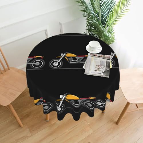 AEKGOHP Runde dekorative Tischdecke, 152,4 cm, Motorrad-Drucke, wasserdicht, waschbar und wiederverwendbar, für Essen, Kaffee, Picknick, Hochzeit, Party AEKGOHP Runde dekorative Tischdecke, 152,4 cm, Motorrad-Drucke, wasserdicht, waschbar und wiederverwendbar, für Essen, Kaffee, Picknick, Hochzeit, Party von AEKGOHP