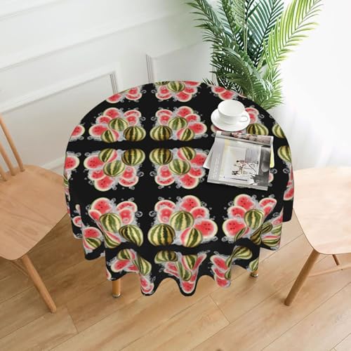 AEKGOHP Runde dekorative Tischdecke, 152,4 cm, Wassermelonen-Blasen-Drucke, wasserdicht, waschbar und wiederverwendbar, für Essen, Kaffee, Picknick, Hochzeit, Party AEKGOHP Runde dekorative Tischdecke, 152,4 cm, Wassermelonen-Blasen-Drucke, wasserdicht, waschbar und wiederverwendbar, für Essen, Kaffee, Picknick, Hochzeit, Party von AEKGOHP