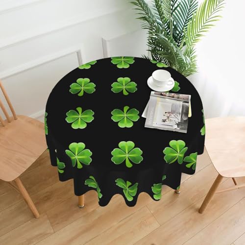 AEKGOHP Runde dekorative Tischdecke, 152,4 cm, dreiblättriges Kleeblatt-Kreuzmuster, wasserdicht, waschbar und wiederverwendbar, für Essen, Kaffee, Picknick, Hochzeit, Party AEKGOHP Runde dekorative Tischdecke, 152,4 cm, dreiblättriges Kleeblatt-Kreuzmuster, wasserdicht, waschbar und wiederverwendbar, für Essen, Kaffee, Picknick, Hochzeit, Party von AEKGOHP