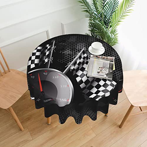AEKGOHP Runde dekorative Tischdecke, 152,4 cm, karierte Flagge, Renndrucke, wasserdicht, waschbar und wiederverwendbar, für Essen, Kaffee, Picknick, Hochzeit, Party AEKGOHP Runde dekorative Tischdecke, 152,4 cm, karierte Flagge, Renndrucke, wasserdicht, waschbar und wiederverwendbar, für Essen, Kaffee, Picknick, Hochzeit, Party von AEKGOHP