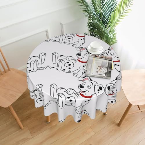 AEKGOHP Runde dekorative Tischdecke, 152,4 cm, niedliche Dalmatiner-Drucke, wasserdicht, waschbar und wiederverwendbar, für Essen, Kaffee, Picknick, Hochzeit, Party AEKGOHP Runde dekorative Tischdecke, 152,4 cm, niedliche Dalmatiner-Drucke, wasserdicht, waschbar und wiederverwendbar, für Essen, Kaffee, Picknick, Hochzeit, Party von AEKGOHP