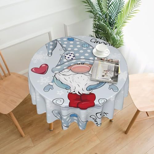AEKGOHP Runde dekorative Tischdecke, 152,4 cm, niedlicher Zwergdruck, wasserdicht, waschbar und wiederverwendbar, für Essen, Kaffee, Picknick, Hochzeit, Party AEKGOHP Runde dekorative Tischdecke, 152,4 cm, niedlicher Zwergdruck, wasserdicht, waschbar und wiederverwendbar, für Essen, Kaffee, Picknick, Hochzeit, Party von AEKGOHP