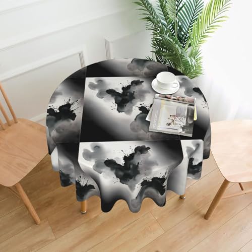 AEKGOHP Runde dekorative Tischdecke, 152,4 cm, verschiedene Drucke, wasserdicht, waschbar und wiederverwendbar, für Essen, Kaffee, Picknick, Hochzeit, Party AEKGOHP Runde dekorative Tischdecke, 152,4 cm, verschiedene Drucke, wasserdicht, waschbar und wiederverwendbar, für Essen, Kaffee, Picknick, Hochzeit, Party von AEKGOHP