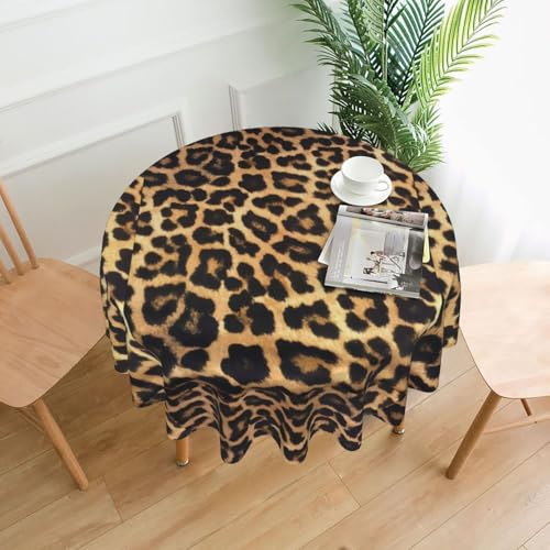 AEKGOHP Runde dekorative Tischdecke, Leopardenmuster, wasserdicht, waschbar und wiederverwendbar, für Essen, Kaffee, Picknick, Hochzeit, Party, 152,4 cm AEKGOHP Runde dekorative Tischdecke, Leopardenmuster, wasserdicht, waschbar und wiederverwendbar, für Essen, Kaffee, Picknick, Hochzeit, Party, 152,4 cm von AEKGOHP