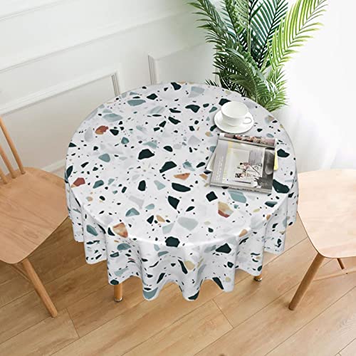 AEKGOHP Runde dekorative Tischdecke, Terrazzo-Marmor-Pastelldruck, wasserdicht, waschbar und wiederverwendbar, für Essen, Kaffee, Picknick, Hochzeit, Party, 152,4 cm AEKGOHP Runde dekorative Tischdecke, Terrazzo-Marmor-Pastelldruck, wasserdicht, waschbar und wiederverwendbar, für Essen, Kaffee, Picknick, Hochzeit, Party, 152,4 cm von AEKGOHP