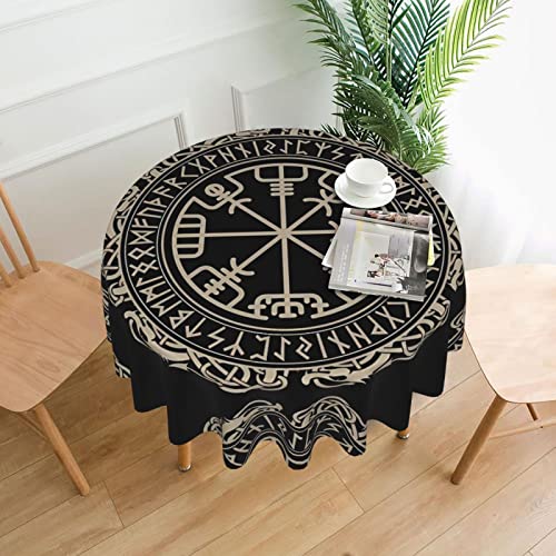 AEKGOHP Runde dekorative Tischdecke, magisches Design, nordische Runen, Kompassdrucke, wasserdicht, waschbar und wiederverwendbar, für Essen, Kaffee, Picknick, Hochzeit, Party, 152,4 cm AEKGOHP Runde dekorative Tischdecke, magisches Design, nordische Runen, Kompassdrucke, wasserdicht, waschbar und wiederverwendbar, für Essen, Kaffee, Picknick, Hochzeit, Party, 152,4 cm von AEKGOHP