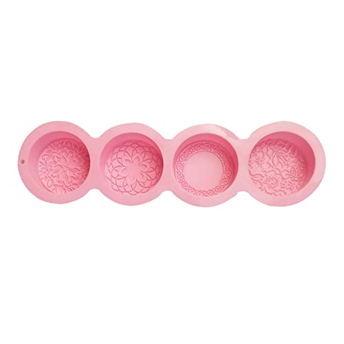 3D-Silikon-Seifenform, rund, handgefertigt, Seife, DIY, Basteln, Mondkuchenformen, Rosa von AEKLXVKU