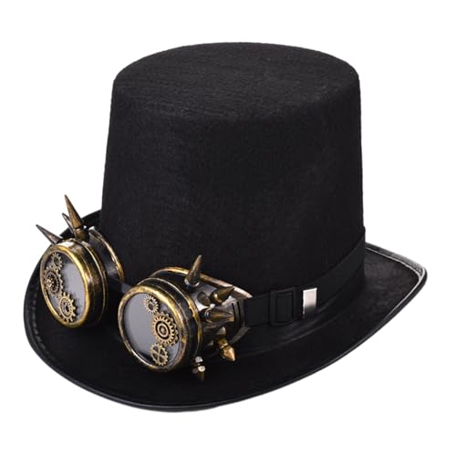 AEKLXVKU Steampunk-Hut, schwarz, für Herren und Damen, Steampunk-Hut für Urlaub, Performance, Abschlussball AEKLXVKU Steampunk-Hut, schwarz, für Herren und Damen, Steampunk-Hut für Urlaub, Performance, Abschlussball von AEKLXVKU