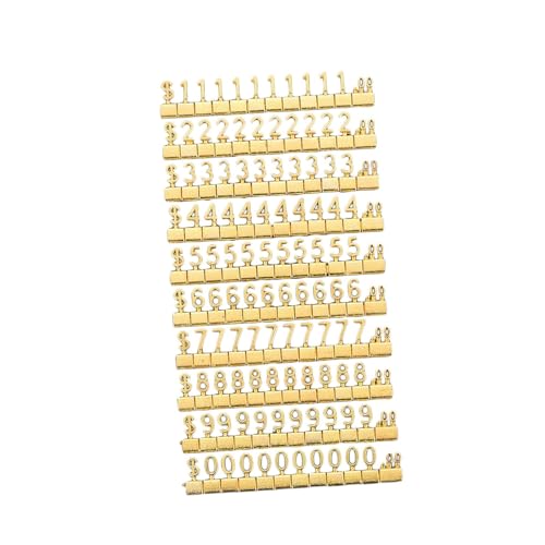 Cubes Preisschilder, Preismarker, Etiketten für Bäckerei, Büro, Fenster, Theke, goldfarben von AEKLXVKU